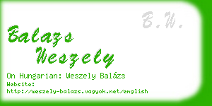 balazs weszely business card